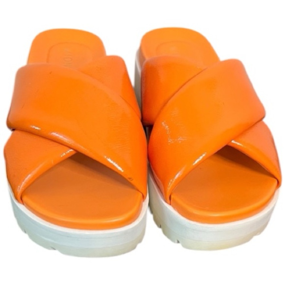 Vionic Vesta Platform 90’s Orange Marigold Comfort Slide Sandals Size 5 - Picture 4 of 10